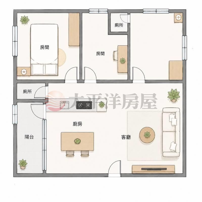 亞太第一家園|全新整理三房 照片8