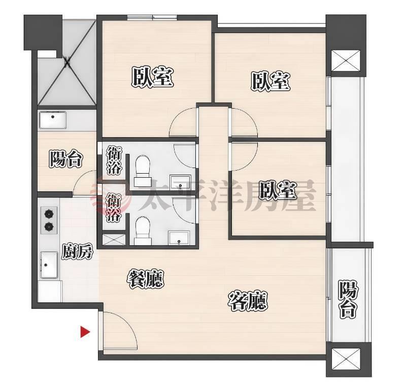沙鹿全新未住高樓視野3房B1平車 照片8