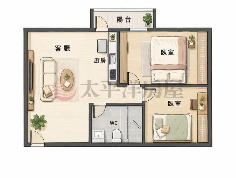 臻美Vision|兩房平車|東海學區及商圈 照片16