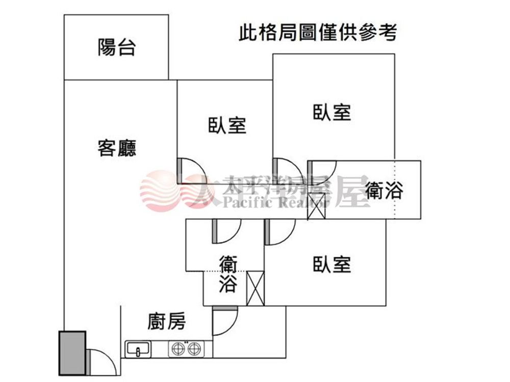 德光二城三房平車精裝視野戶 照片8