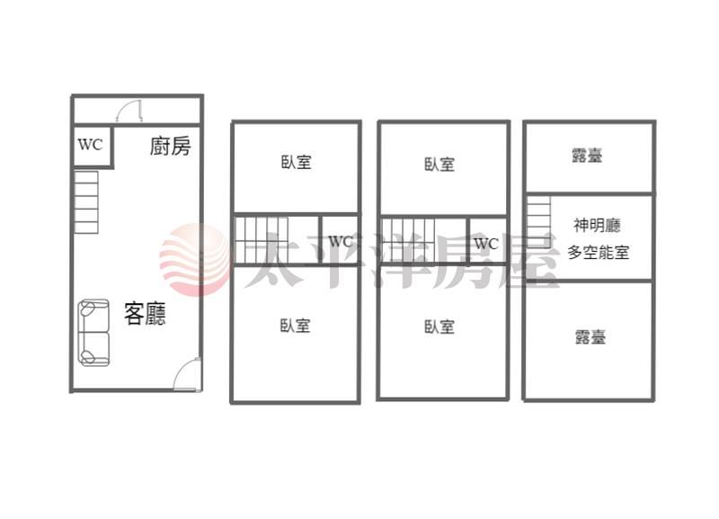 全新未住4房前停透天B1 照片8