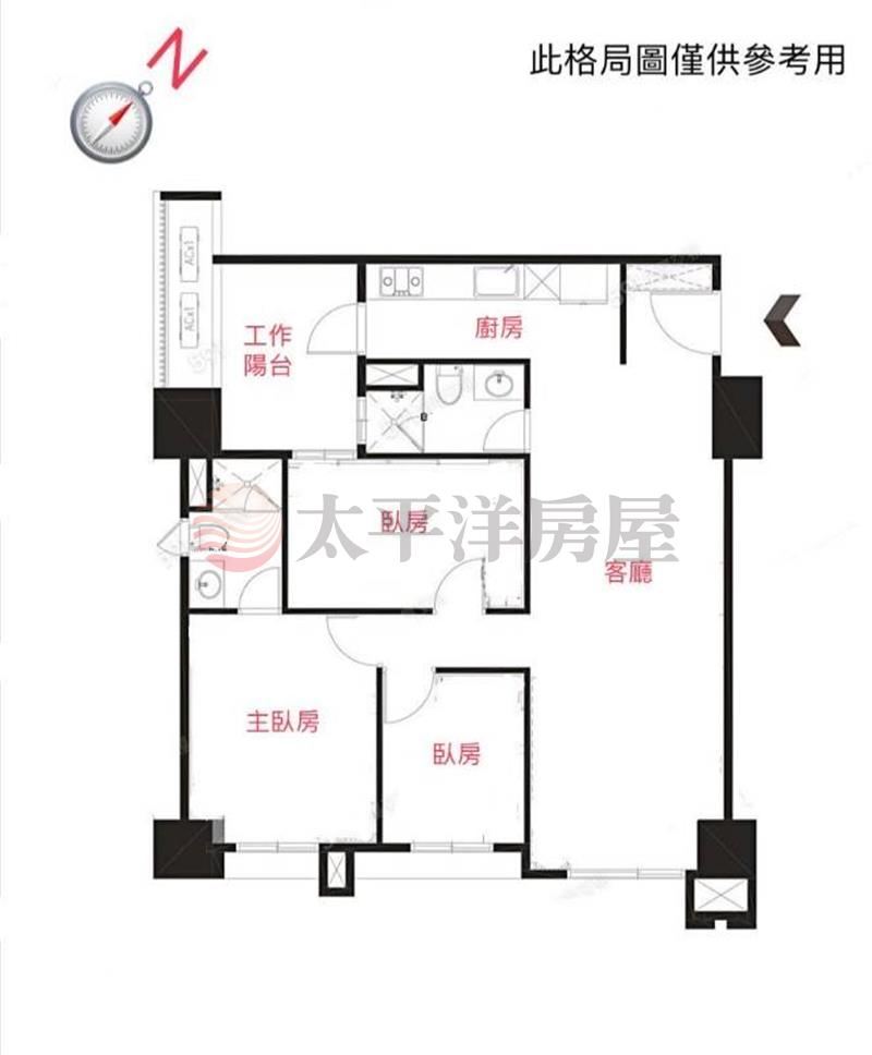 長虹天韻邊間大三房平車 照片8