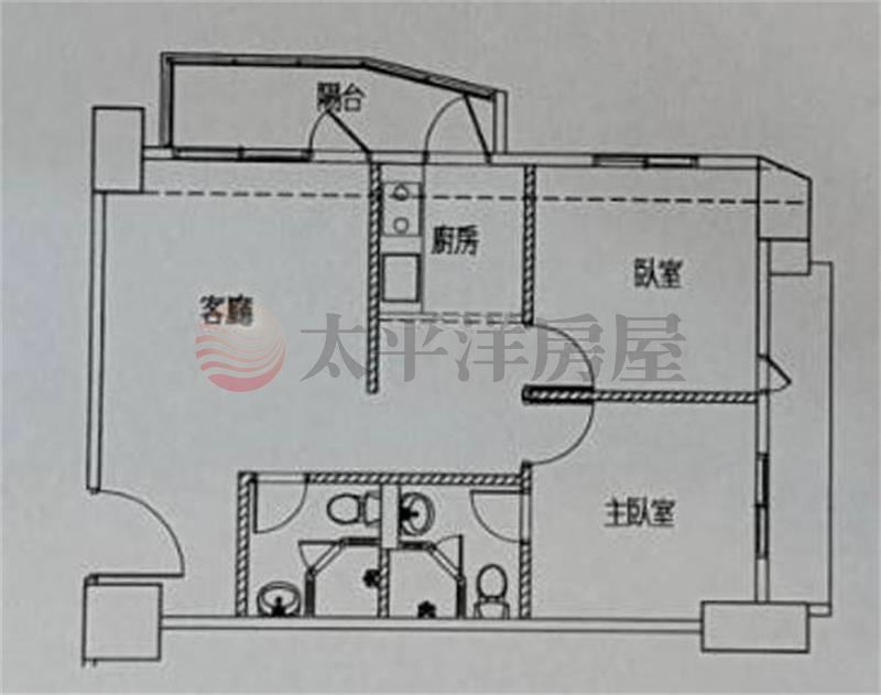全新2房車位大陽台8C 照片8