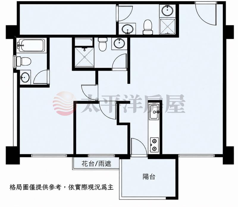 佳瓚大賀朝南邊間雙衛浴兩房平車 照片8