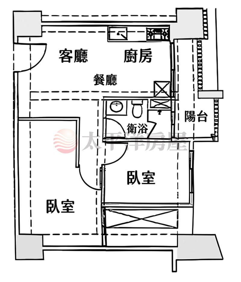 專●梧棲輕裝朝南視野2房平車 照片8