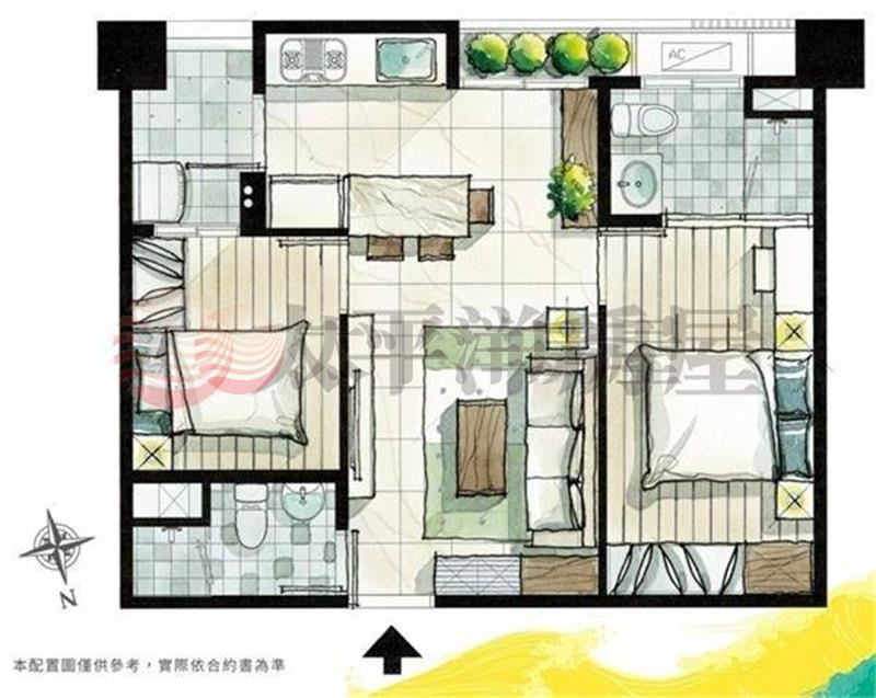 沙鹿稀有兩房兩衛送傢俱電 照片8