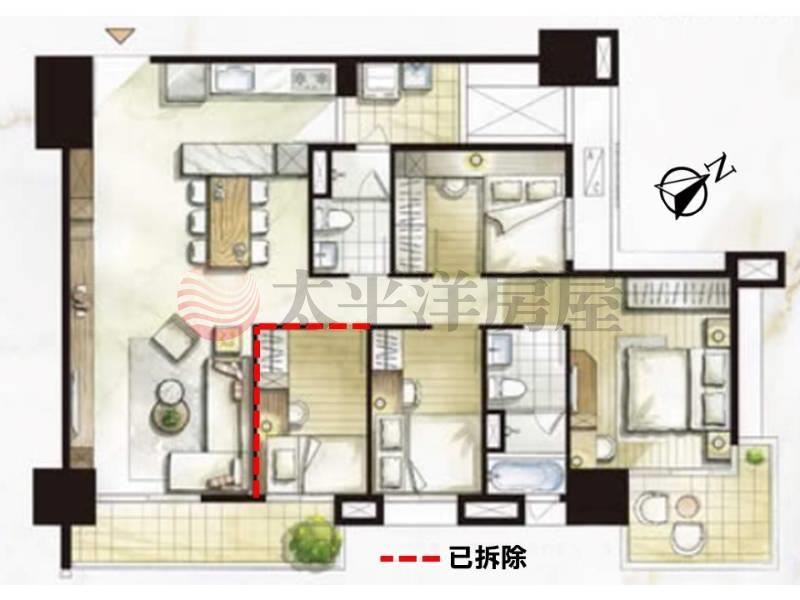 花漾天鵝高樓層四改三房雙平車 照片8