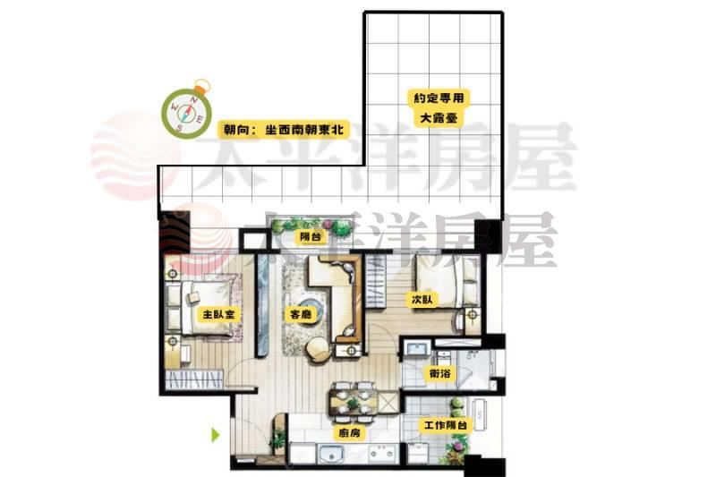 鴻豫境二房平車大露台戶 照片8